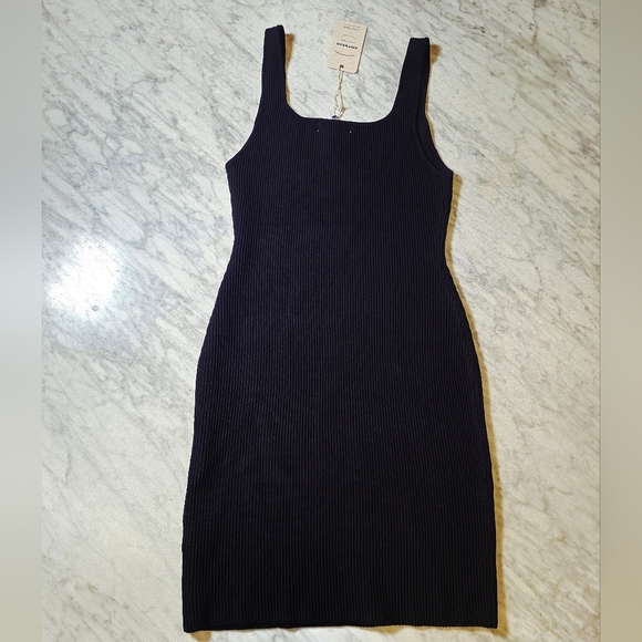 Love Tree Black Ribbed Mini Dress - Picture 3 of 9